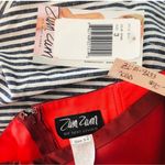 Elegant Strapless taffeta orange red sheer ribbon prom dress in misses s… Size undefined Photo 5