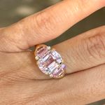 NWOT 14K Gold 5.19ct Natural Kunzite& Pink Sapphire/Geniune Diamonds Ring in 7 Photo 10