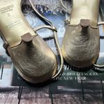 J.Crew  metallic Gold leather Sandals Photo 2