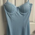 Nasty Gal 💋 COLLECTION Sky Blue Spaghetti Strap Bandage Sheath Padded Dress Photo 0