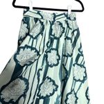Anthropologie  Troubadour Waterlily Floral Striped Circle Skirt 4P Green Workwear Photo 9