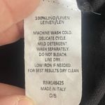 NWT Tina Stephens Made In Italy Black Linen Embroidered Asymmetric Top‎ O/S Size undefined Photo 12