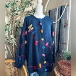 Vintage The Quaker Factor Christmas Cat ‘Let there be Light’ Whimsical Sweater Size 3X Photo 12