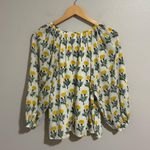 Emerson Fry Lucy Blouse in Big Marigolds size Small (S) White Photo 6