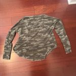Lucky Brand Olive Camo Long Sleeve Top Photo 3