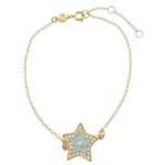 Tory Burch New Auth. KIRA STAR CHAIN BRACELET in Gold Photo 1