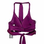 Athleta NWT  Bra Cup Wrap Halter Bikini Top in Velvet Plum Purple Size 34 B/C NEW Photo 5