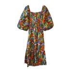 Dress Forum  open back puff sleeve Floral Multicolor Maxi Dress size M Photo 2