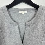 Z Supply  Gray V-Neck Split Neck Sweatshirt Pullover Casual Comfort Cozy Lounge Photo 4