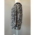 Karen Kane  Off Shoulder Zebra Print Sweater Black/White Size Medium Photo 5