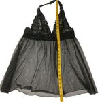 Victoria's Secret Babaydoll Lace Mesh Halter Slip Dress Sexy Lingerie Black Sz L Photo 6