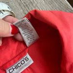 Chico's  Womens Vest Size 1 Medium‎ 8 Coral Belted Zip Front Collared Photo 6