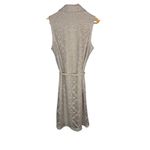 London Times Beige Crochet Lace Sleeveless Collared Dress Size 4 Belted Neutral Photo 4