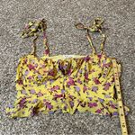 For Love & Lemons  Beaumont Top in Yellow Floral Size Small Photo 7