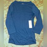 Three Dots 🌼 blue quarter length sleeved tee Photo 1