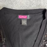 Say What? Say What Y2K Sequin Cropped Cardigan Size Large Photo 3