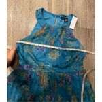 Candalite  Petite Blue Floral Midi Halter Dress New XL Photo 3