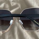 Tahari New  Hexagon Gold Sunglasses Black Handles Photo 1