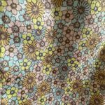 ZARA | Hammered Satin Pastel Floral Mini Dress with Puff Sleeves | Size Small Photo 2