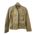 CAbi Canvas Camp Jacket Womens Size XS Beige Cotton Button Long Sleeve #5477 Photo 0