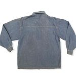 Vintage Embroidered Teddy Bear Chambray Denim Button Down Shirt Blue Photo 9