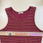 Marine layer  Medium Lexi Rib Daytime Midi Dress in Ruby Wine Multi Stripe Photo 9