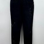 Soft Surroundings  Floral Embroidered Black Floral Pull on Skinny Jean Size XS Photo 0