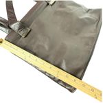 Perlina ‎ Dark Brown Soft Leather Tote Bag Laptop Business Shoulder Handbag Photo 14