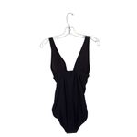 J.Crew J.‎ Crew Black Ruched V Neck Small One Piece Swimsuit NWT Vacation Beach Photo 4