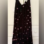 Free People NWT  Milky Way Sequin Maxi Dress Black Pink Ruffle Size XS Photo 8