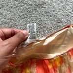 Diane Von Furstenberg  Orange and Yellow Strapless Smocked Camisole Photo 4