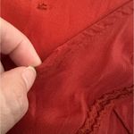 Sundance Women’s embroidered blouse short sleeve vneck burnt orange size small Photo 4