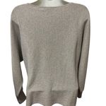 Tommy Bahama Shimmer Dolman Sleeve Lace Up Tie Front Sweater Sz S Gray Sparkle Photo 1