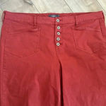 Torrid  Crop Wide Leg Twill High Rise Patch Pocket Pants Button Fly Orange Sz 22 Photo 6