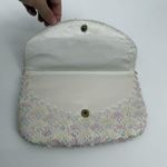 La Regale Vintage White & Pastel Beaded Clutch Bag Evening Formal Pink Photo 3