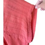 Free People  Terracotta Cotton Gauze Boho Pockets Tie Back Bohemian Tunic ~ LARGE Photo 2