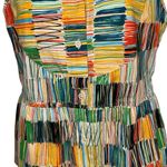 Piazza Sempione  Made in‎ Italy  Multicolor Striped Blouse EUC Italy 44 Photo 3