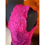 Free People  Intimately Pink Lace Bralette Crop Top NWOT sz L Photo 5