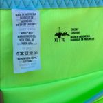 Aerie  Neon Green/Yellow Bikini Bottom w/Brown & Blue Trim Tie Waist Size XL Photo 5