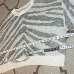 American Eagle  Outfitters gray white cheetah print wool blend sweater Photo 6