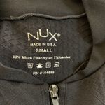 Nux Black Seamless‎ Zip Sweater Small Fitted Athleisure Textured Long Sleeve Photo 2
