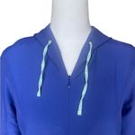 L.L.Bean Windbreaker Jacket Half Zip Pullover Blue With Hood Womens Size XS Photo 7