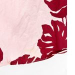 LaDouble J Selva Sleeveless Cotton Tent Dress Pink Red Monstera Tropical Leaf S Photo 3