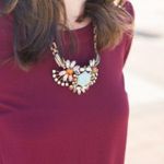 Madewell  Burgundy Red Sloan Crepe Jumpsuit 3/4 Sleeve Jumpsuit Photo 8