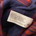 Mossimo Blue Orange Plaid Flannel Long Sleeve Collared Button Down Shirt Size XS Photo 7