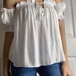 Forever 21 White Flowy Shirt Photo 0