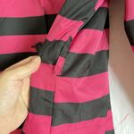 Sandro  Women's Dress Light Coat Lined Jacket Pink Black Striped Sz XL Photo 4