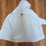 Gap VTG Y2K  Cable Knit Zip Up Hoodie Light Blue Womens XL Hooded Sweater Photo 9