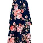 Lulus In the Garden Navy Blue Floral Print Romper Dress Size M Photo 5