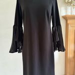 Shelby & Palmer  Black Long Flowy Sleeved A-Line Dress Photo 0